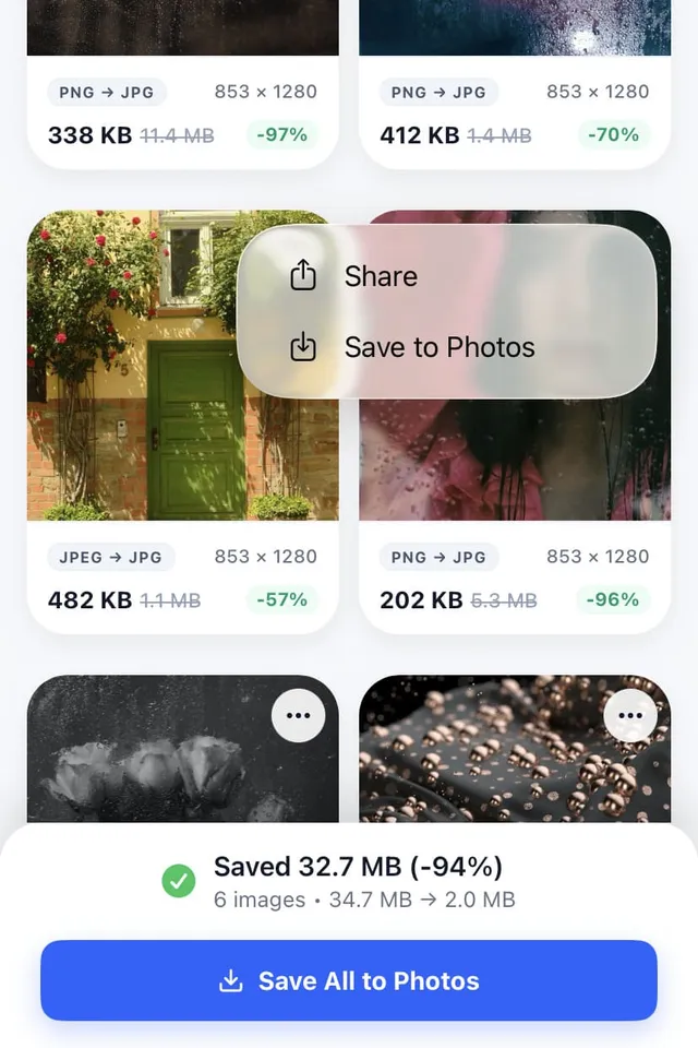 Savings Details Feature Screenshot