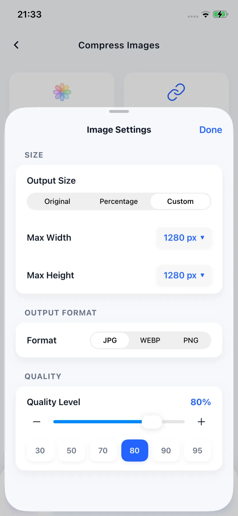 Reduce quality to fit limits
